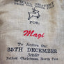 Personalised 'Traditional Hessian Embroidered Christmas Present Sack'