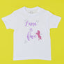 Unicorn Sparkle Name & Age T-Shirt
