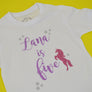 Unicorn Sparkle Name & Age T-Shirt