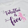 Unicorn Sparkle Name & Age T-Shirt