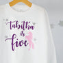 Unicorn Sparkle Name & Age T-Shirt