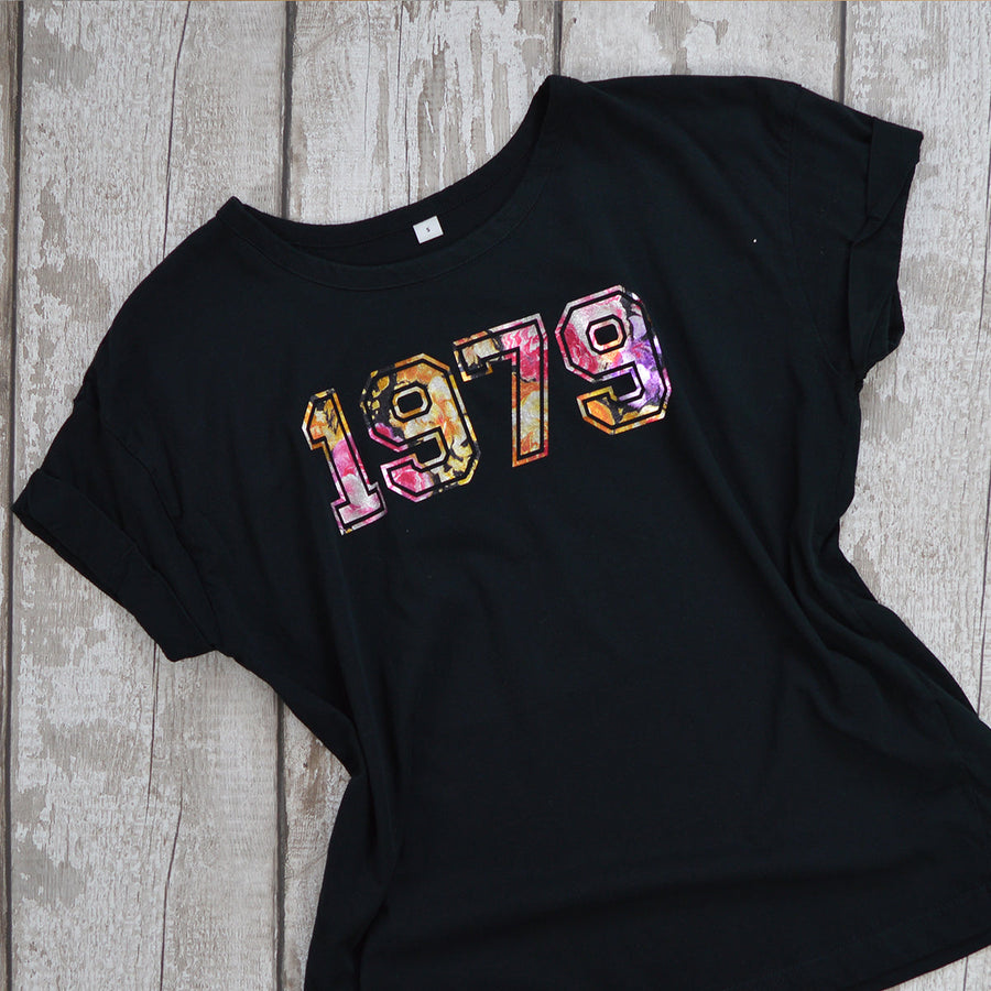 Birth Year College Print ADULT T-Shirt
