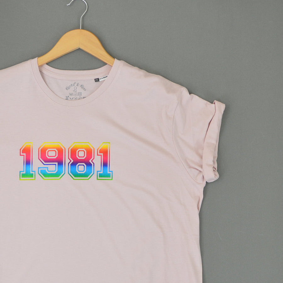Birth Year College Print ADULT T-Shirt