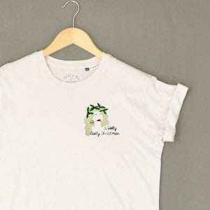 A Holly Dolly Christmas Organic ADULT T-Shirt