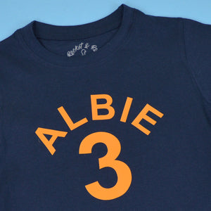 Arched Number & Name Birthday BABY & KIDS T-Shirt