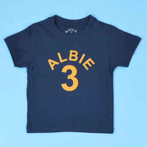 Arched Number & Name Birthday BABY & KIDS T-Shirt