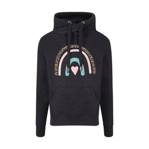 Boho Rainbow Cross Neck Hoodie