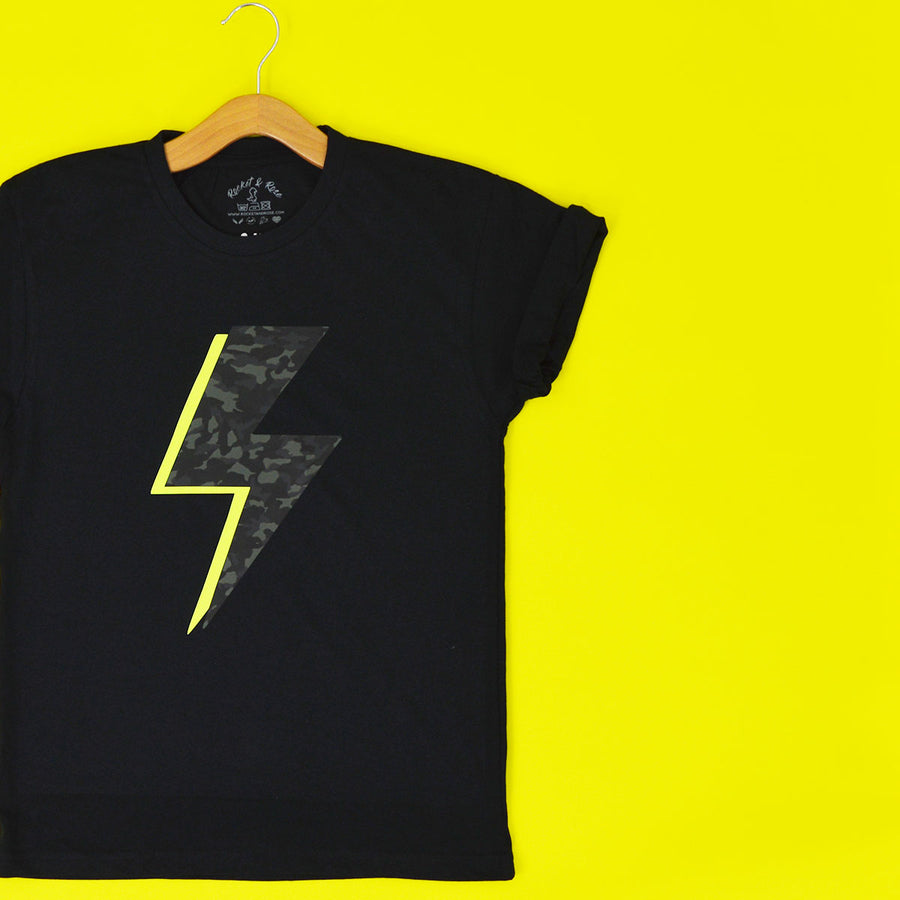Camo & Neon Thunderbolt T-Shirt