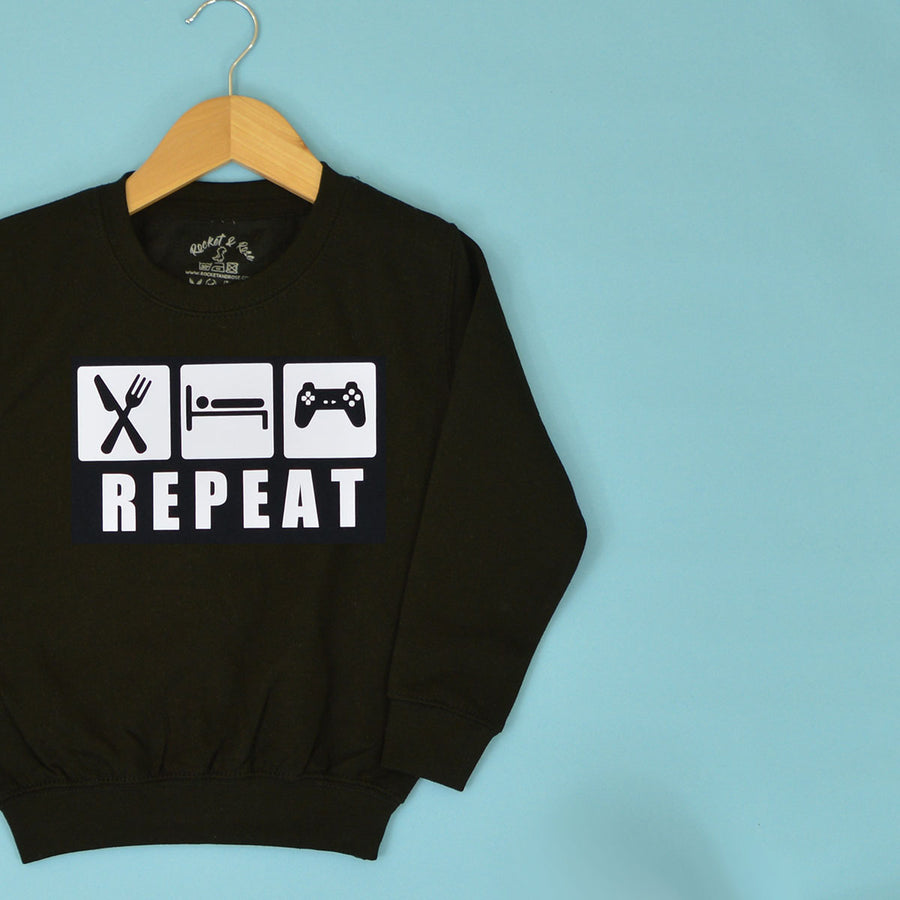 Eat Sleep Game Repeat Sweatshirt