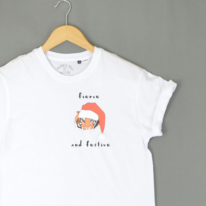 Fierce & Festive ADULTS Christmas Organic T-Shirt