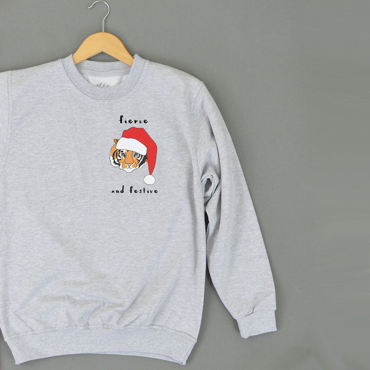 Fierce & Festive Adult Christmas Sweatshirt