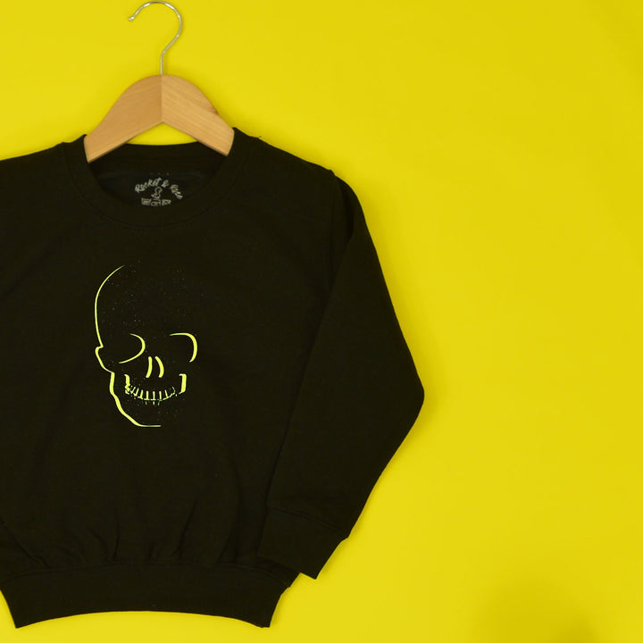 Glitter & Neon Skull Sweatshirt