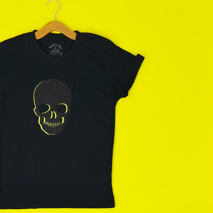 Glitter & Neon Skull T-Shirt