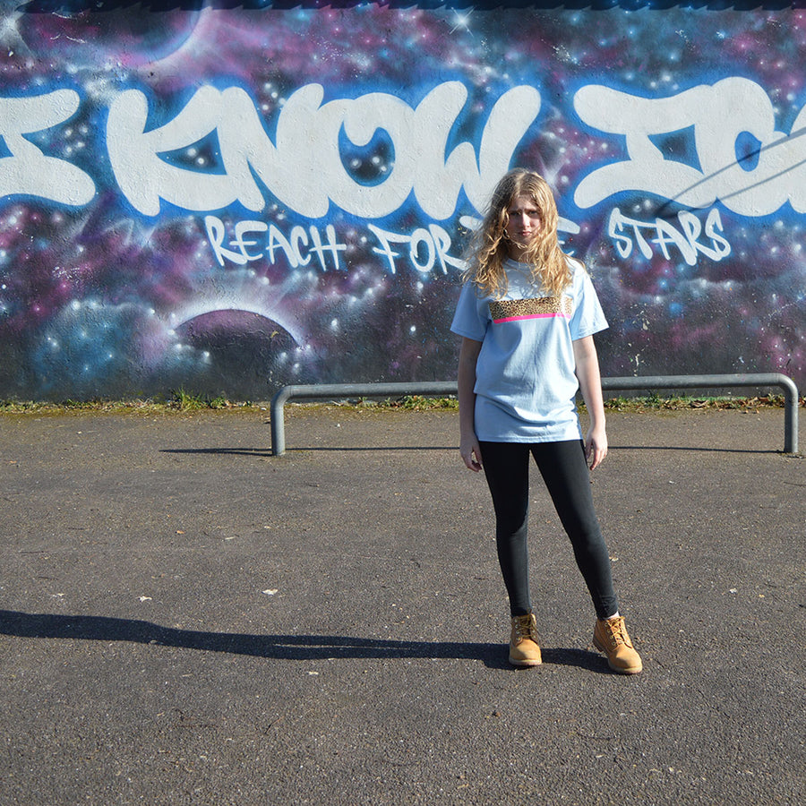Leopard Neon Stripe TWEEN Tee