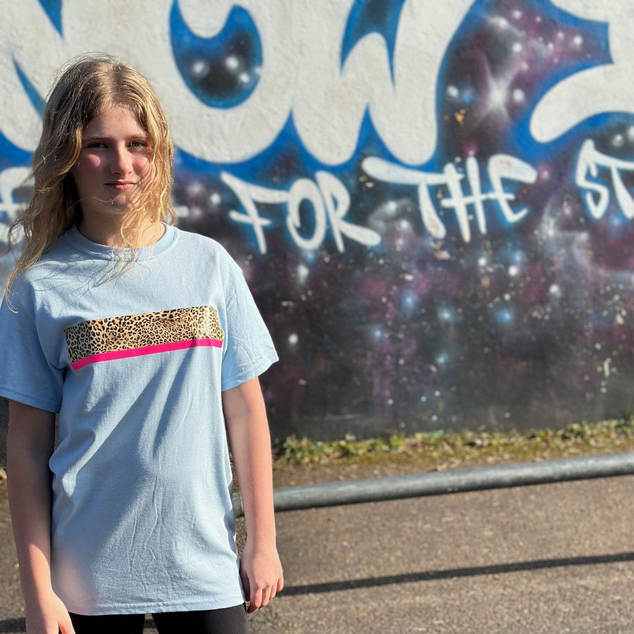 Leopard Neon Stripe TWEEN Tee