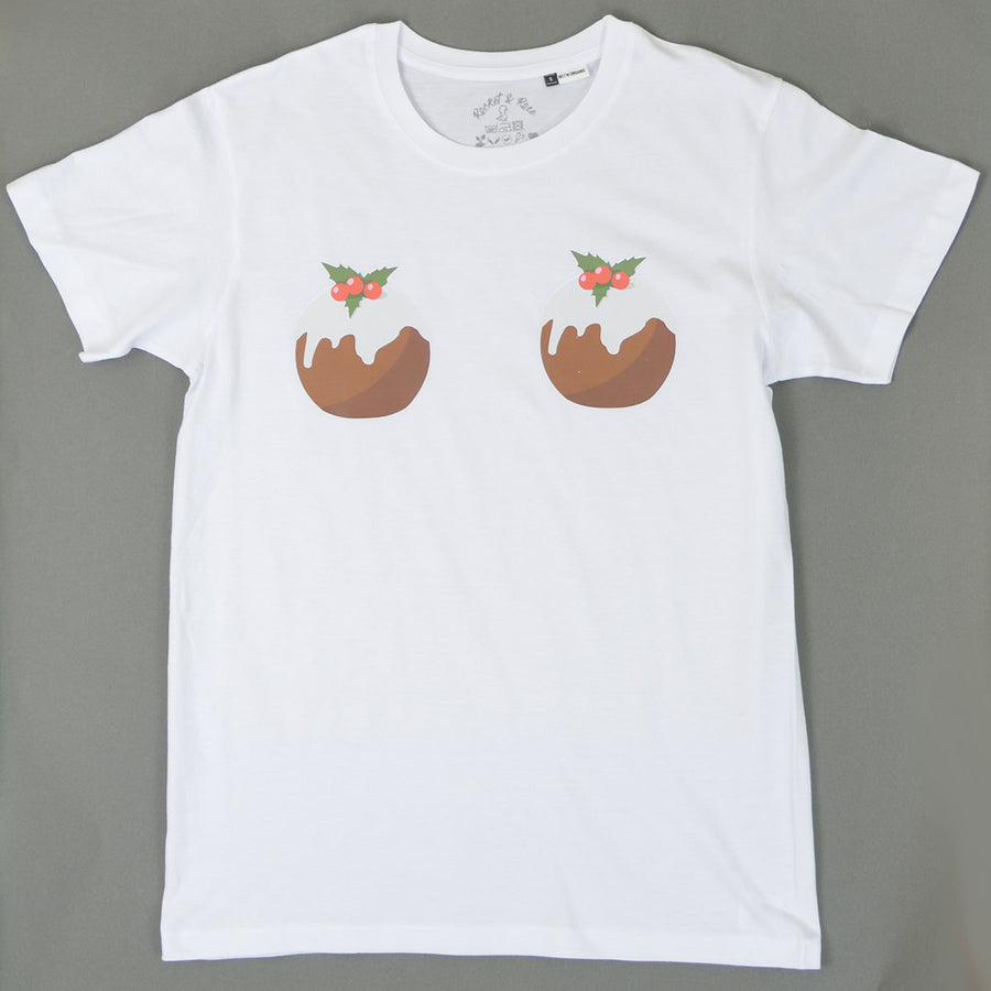 Christmas Puddings Quirky Christmas ADULT Organic T-Shirt