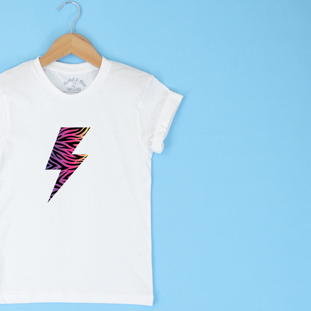 Rainbow Zebra Thunderbolt T-Shirt – Rocket & Rose