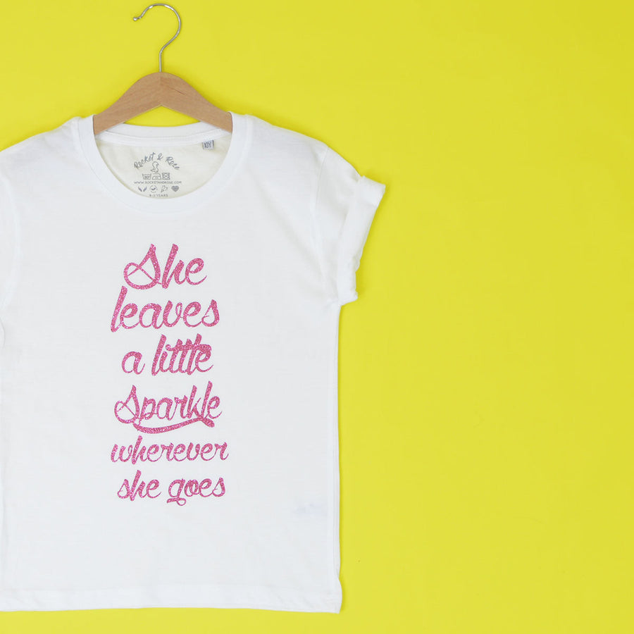 She leaves a little Sparkle Wherever she goes KIDS T-Shirt