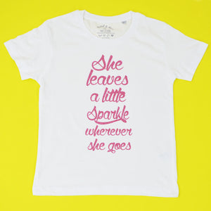 She leaves a little Sparkle Wherever she goes KIDS T-Shirt