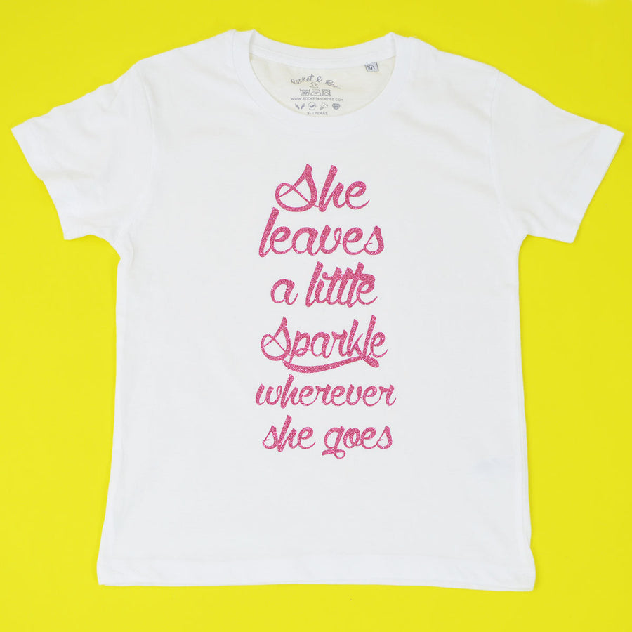 She leaves a little Sparkle Wherever she goes KIDS T-Shirt