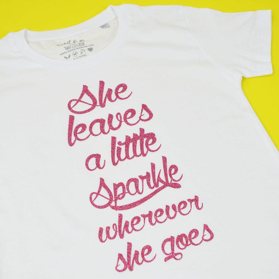 She leaves a little Sparkle Wherever she goes KIDS T-Shirt