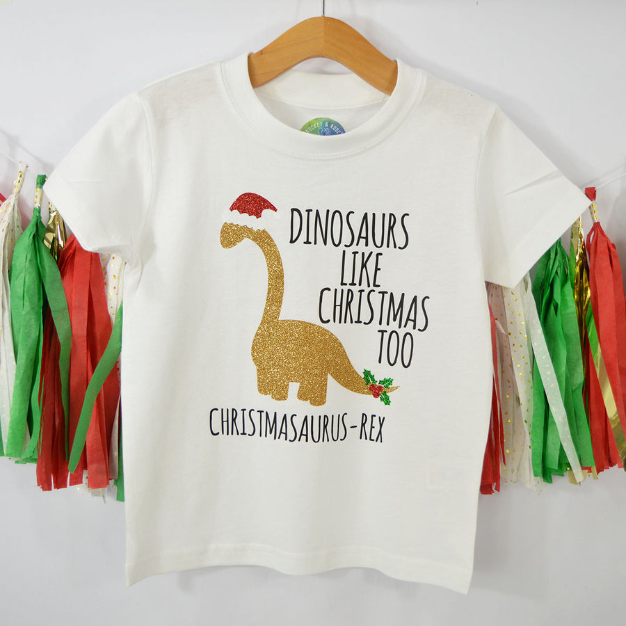 Dinosaurs Like Christmas Too T-Shirt