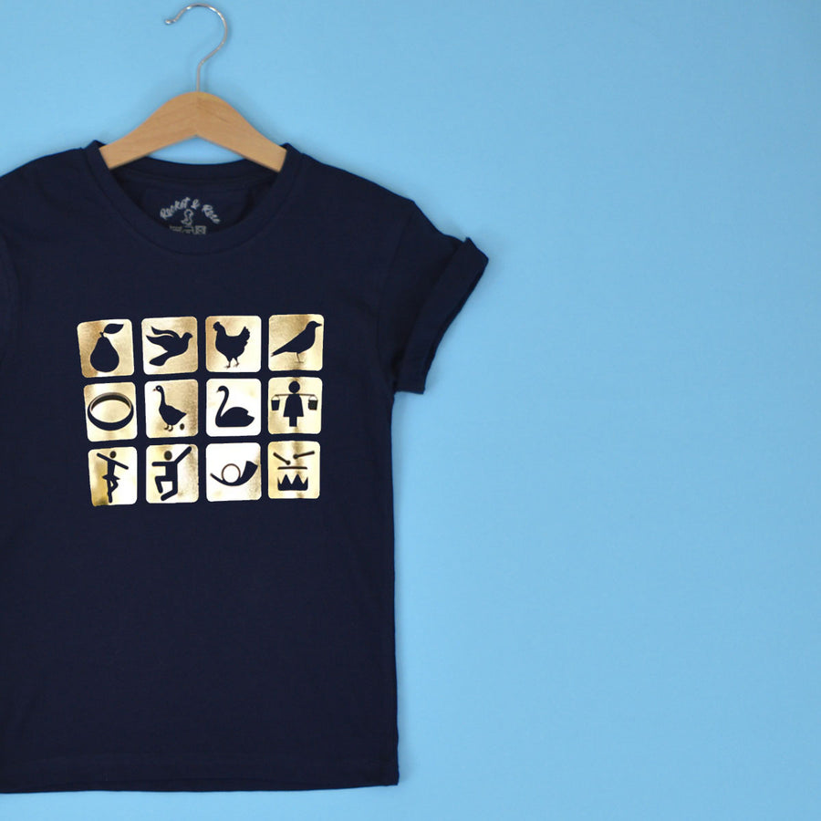 12 Days of Christmas Icons ORGANIC ADULT T-Shirt
