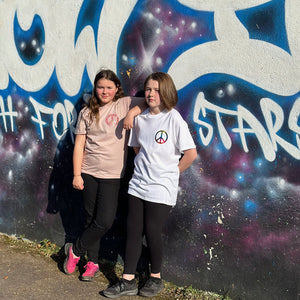 Leopard + Neon Peace Sign TWEEN Tee