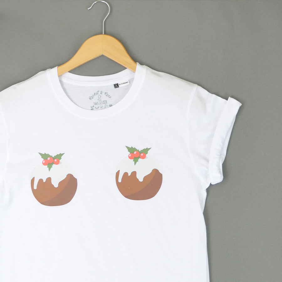 Christmas Puddings Quirky Christmas ADULT Organic T-Shirt