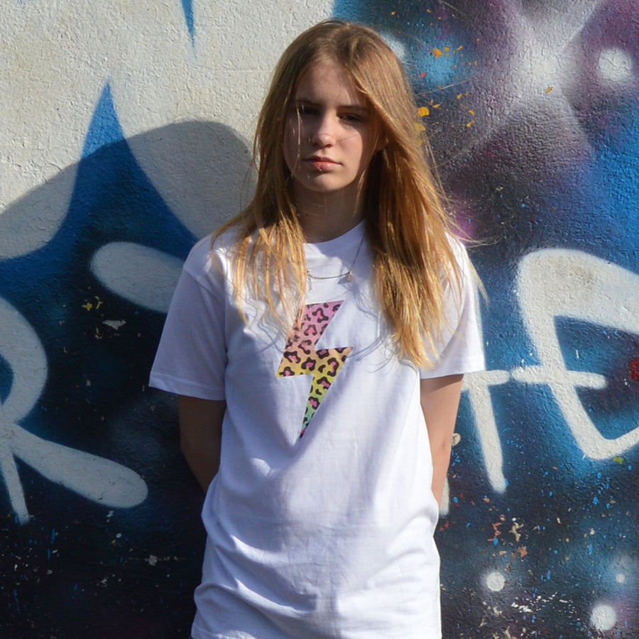 Rainbow Leopard Flash TWEEN Tee