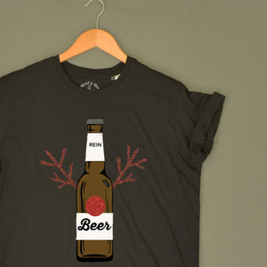Rein Beer Organic Christmas ADULT T-Shirt